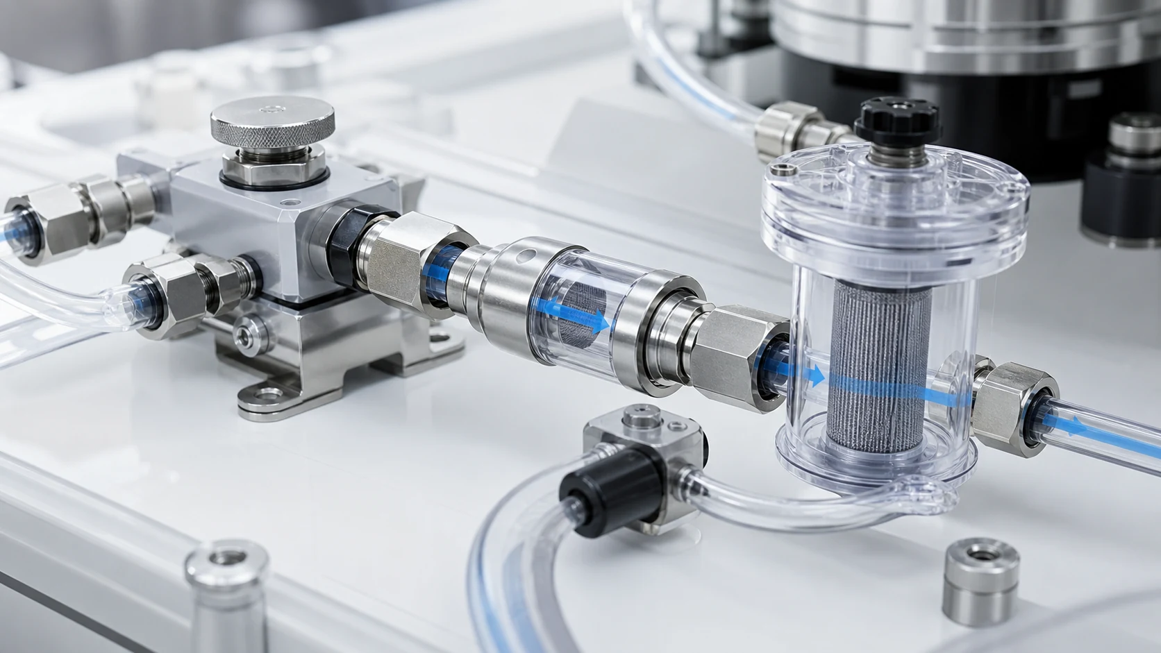 Liquid damping industrial application for Flow Restrictors