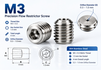 M3 Precision Flow Restrictor Screws